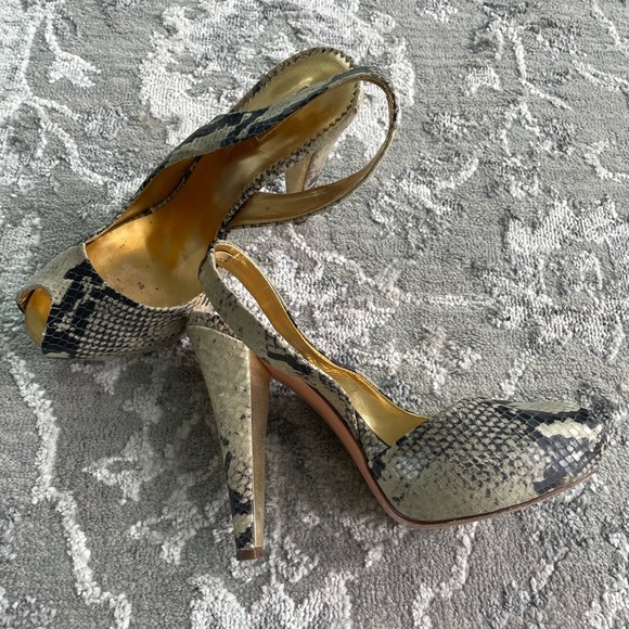 Python platform peep toe sling back - Picture 1 of 5